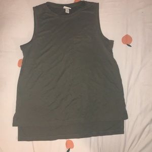 Army green top NWOT